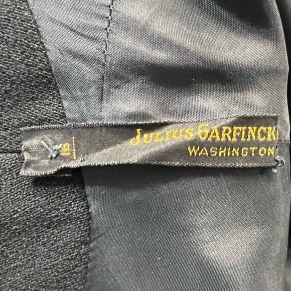 Donald Brooks for Garfinckel’s Black Wool Gown – Size 8 - Picture 9 of 14